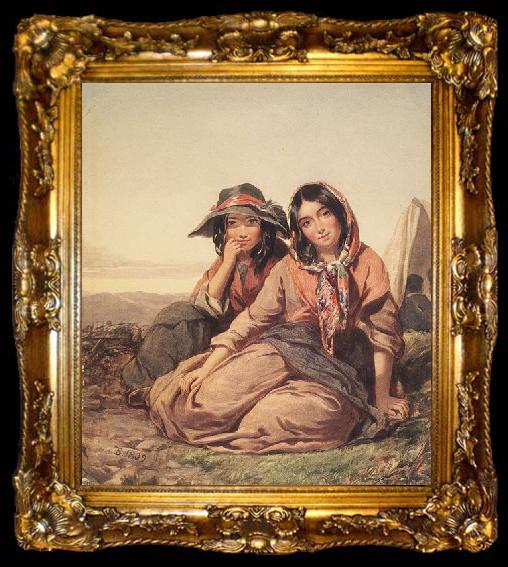 framed  Thomas Sully Gypsy Maidens, ta009-2